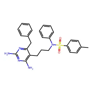 N-[3-(2,4-DIAMINO-6-BENZYL-PYRIMIDIN-5-YL)PROPYL]-4-METHYL-N-PHENYL-BENZENESULFONAMIDE structure