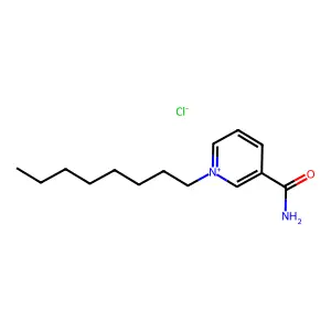 Pyridinium, 3-carbamoyl-1-octyl-, chloride structure