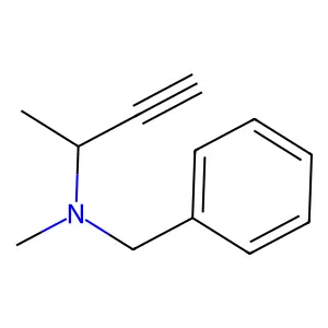 N-苄基-N,1-二甲基-2-丙炔胺 structure