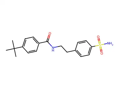 4-(4-tert-Butylphenylcarboxamidoethyl)benzenesulfonamide structure