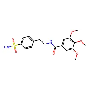 3,4,5-trimethoxy-N-[2-(4-sulfamoylphenyl)ethyl]benzamide structure