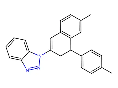 1-[6-Methyl-4-(4-methylphenyl)-3,4-dihydronaphthalen-2-yl]-1H-1,2,3-benzotriazole structure