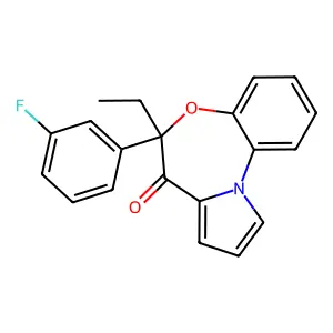 6-Ethyl-6-(3-fluorophenyl)pyrrolo[2,1-d][1,5]benzoxazepin-7-one structure