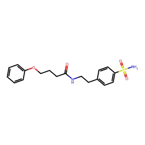 4-phenoxy-N-[2-(4-sulfamoylphenyl)ethyl]butanamide structure