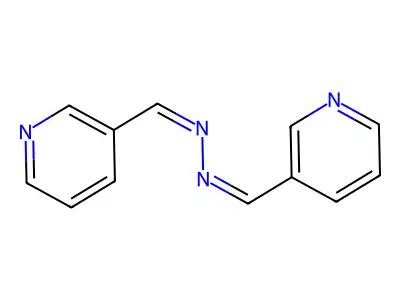 3,3'-[(1Z,2Z)-Hydrazinediylidenedi-(Z)-methanylylidene]dipyridine structure
