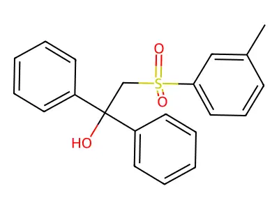 2-[(3-Methylphenyl)sulfonyl]-1,1-diphenyl-1-ethanol structure