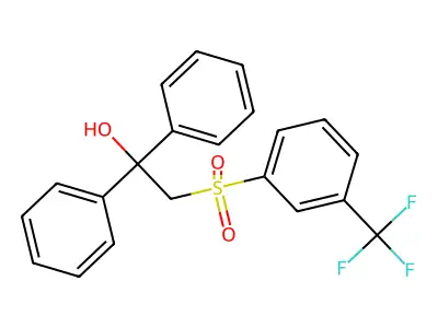 1,1-Diphenyl-2-{[3-(trifluoromethyl)phenyl]sulfonyl}-1-ethanol structure