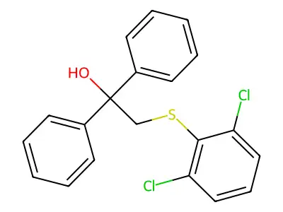 2-[(2,6-Dichlorophenyl)sulfanyl]-1,1-diphenyl-1-ethanol structure