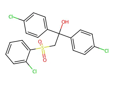 1,1-Bis(4-chlorophenyl)-2-[(2-chlorophenyl)sulfonyl]-1-ethanol structure
