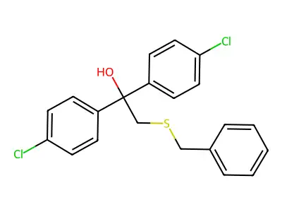 2-(Benzylsulfanyl)-1,1-bis(4-chlorophenyl)-1-ethanol structure