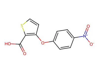 3-(4-nitrophenoxy)thiophene-2-carboxylic Acid structure