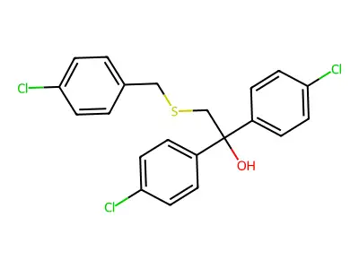 1,1-Bis(4-chlorophenyl)-2-[(4-chlorophenyl)methylsulfanyl]ethanol structure