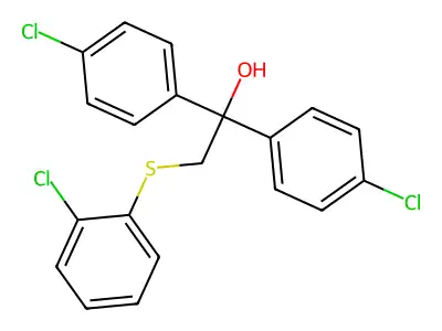 1,1-Bis(4-chlorophenyl)-2-[(2-chlorophenyl)sulfanyl]-1-ethanol structure