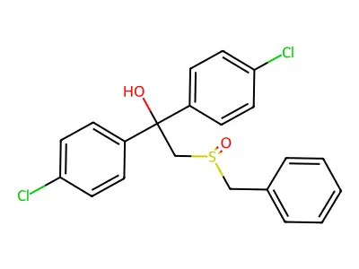 2-(Benzylsulfinyl)-1,1-bis(4-chlorophenyl)-1-ethanol structure
