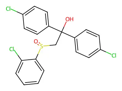 1,1-Bis(4-chlorophenyl)-2-[(2-chlorophenyl)sulfinyl]-1-ethanol structure