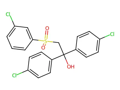 1,1-Bis(4-chlorophenyl)-2-[(3-chlorophenyl)sulfonyl]-1-ethanol structure
