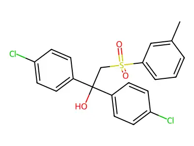 1,1-Bis(4-chlorophenyl)-2-[(3-methylphenyl)sulfonyl]-1-ethanol structure