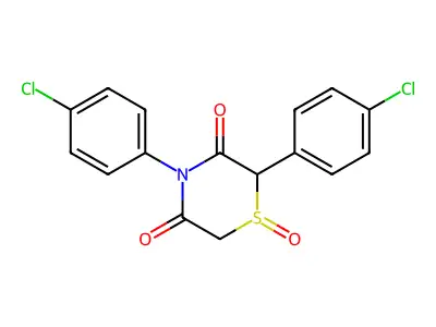 2,4-Bis(4-chlorophenyl)-1lambda~4~,4-thiazinane-1,3,5-trione structure