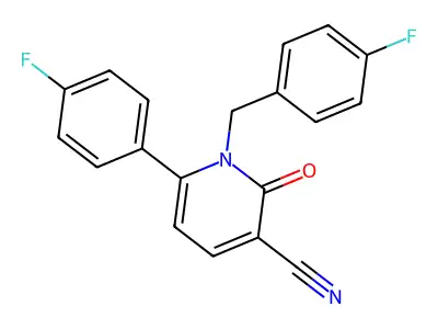1-(4-Fluorobenzyl)-6-(4-fluorophenyl)-2-oxo-1,2-dihydro-3-pyridinecarbonitrile structure
