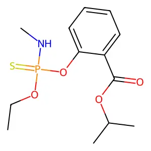 Benzoic acid, 2-((ethoxy(methylamino)phosphinothioyl)oxy)-, 1-methylethyl ester structure