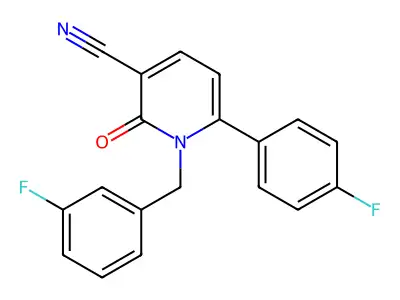 1-(3-Fluorobenzyl)-6-(4-fluorophenyl)-2-oxo-1,2-dihydro-3-pyridinecarbonitrile structure