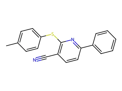2-[(4-Methylphenyl)sulfanyl]-6-phenylnicotinonitrile structure