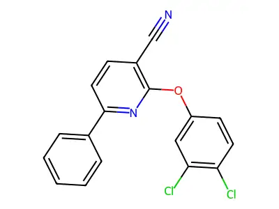 2-(3,4-Dichlorophenoxy)-6-phenylnicotinonitrile structure