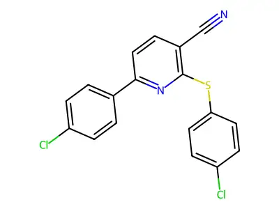 6-(4-Chlorophenyl)-2-[(4-chlorophenyl)sulfanyl]nicotinonitrile structure