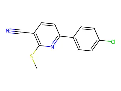 6-(4-Chlorophenyl)-2-(methylsulfanyl)nicotinonitrile structure