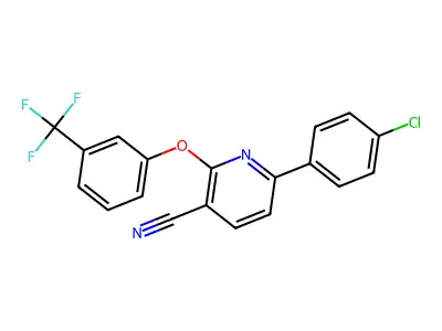 6-(4-Chlorophenyl)-2-[3-(trifluoromethyl)phenoxy]pyridine-3-carbonitrile structure