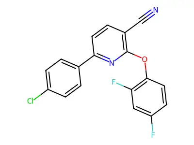 6-(4-Chlorophenyl)-2-(2,4-difluorophenoxy)pyridine-3-carbonitrile structure