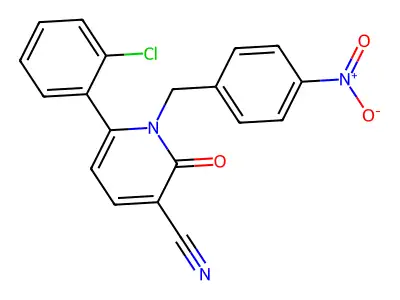6-(2-Chlorophenyl)-1-(4-nitrobenzyl)-2-oxo-1,2-dihydro-3-pyridinecarbonitrile structure