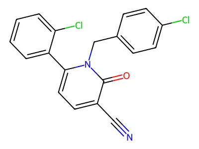 1-(4-Chlorobenzyl)-6-(2-chlorophenyl)-2-oxo-1,2-dihydro-3-pyridinecarbonitrile structure