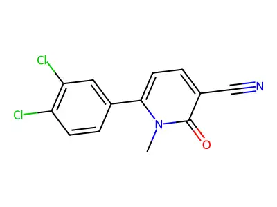 6-(3,4-Dichlorophenyl)-1-methyl-2-oxo-1,2-dihydro-3-pyridinecarbonitrile structure