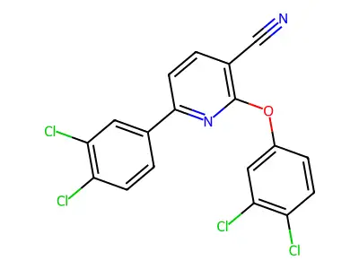 2-(3,4-Dichlorophenoxy)-6-(3,4-dichlorophenyl)pyridine-3-carbonitrile structure