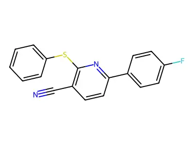 6-(4-Fluorophenyl)-2-(phenylsulfanyl)nicotinonitrile structure