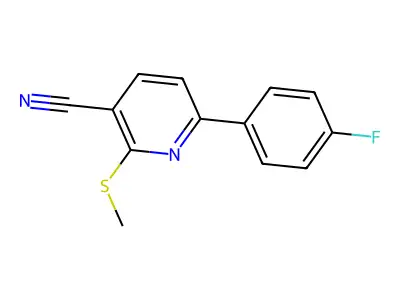 6-(4-Fluorophenyl)-2-(methylsulfanyl)pyridine-3-carbonitrile structure