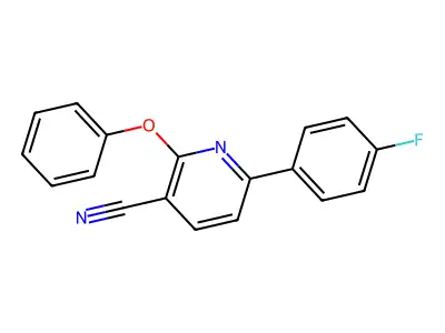 6-(4-Fluorophenyl)-2-phenoxynicotinonitrile structure