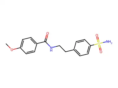 4-methoxy-N-[2-(4-sulfamoylphenyl)ethyl]benzamide structure