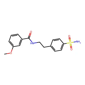 3-methoxy-N-[2-(4-sulfamoylphenyl)ethyl]benzamide structure