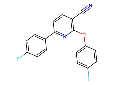 2-(4-Fluorophenoxy)-6-(4-fluorophenyl)nicotinonitrile structure