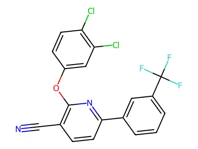 2-(3,4-Dichlorophenoxy)-6-[3-(trifluoromethyl)phenyl]pyridine-3-carbonitrile structure