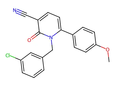 1-(3-Chlorobenzyl)-6-(4-methoxyphenyl)-2-oxo-1,2-dihydro-3-pyridinecarbonitrile structure