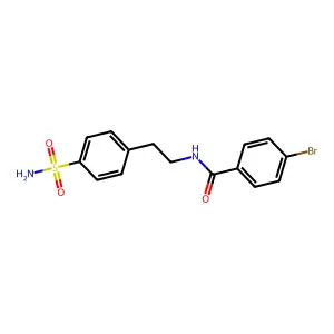 4-bromo-N-[2-(4-sulfamoylphenyl)ethyl]benzamide structure