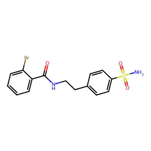 2-bromo-N-[2-(4-sulfamoylphenyl)ethyl]benzamide structure
