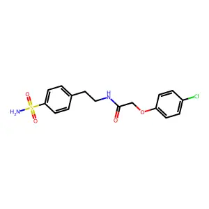 2-(4-chlorophenoxy)-N-[2-(4-sulfamoylphenyl)ethyl]acetamide structure