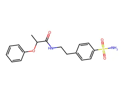 2-phenoxy-N-[2-(4-sulfamoylphenyl)ethyl]propanamide structure