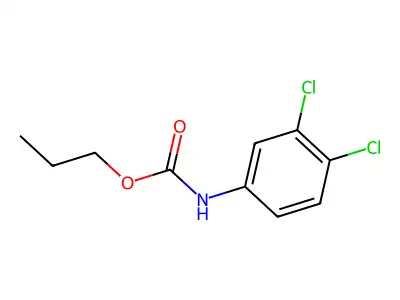 Propyl N-(3,4-dichlorophenyl)carbamate structure