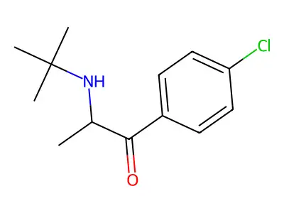 2-(Tert-butylamino)-1-(4-chlorophenyl)propan-1-one hydrochloride structure