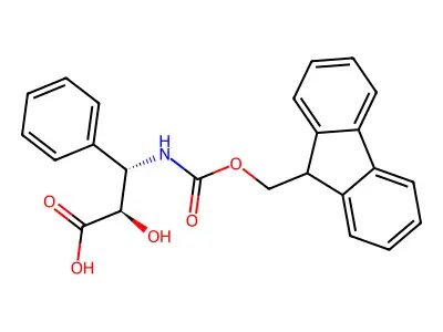 N-Fmoc-(2S,3S)-3-amino-2-hydroxy-3-phenyl-propionic acid structure
